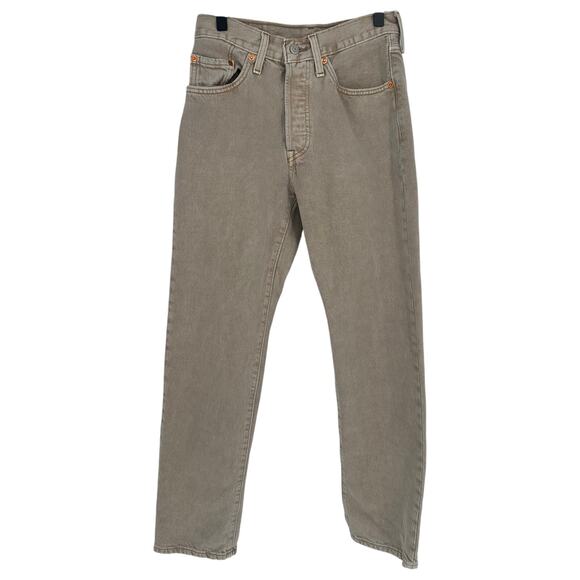 Levi's Premium 501 Jean Straight Leg High Waist Button Fly Casual Western 27 - Picture 1 of 13